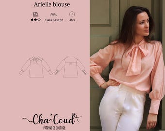 Schnittmuster: Arielle Bluse von Cha'coud - PDF-Schnittmuster - Größen 34 bis 52