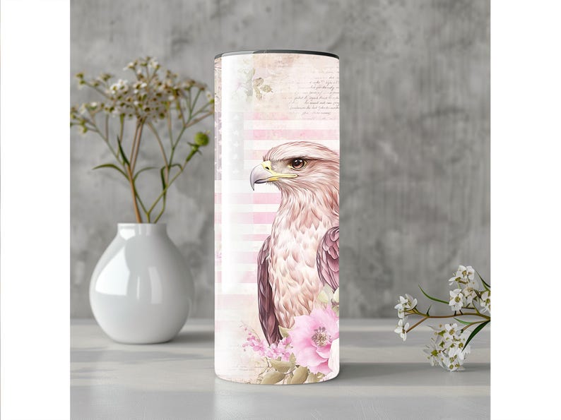 Pink Patriotic Animal Paper Pack, Cute USA Woodland Creatures, Floral ...