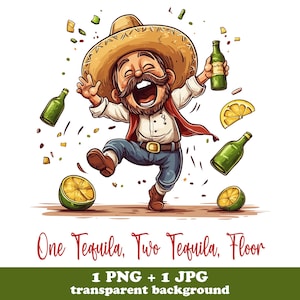 Cinco de mayo Tequila Man png, fiesta shirt png, Mexicaanse clipart, sublimatieontwerp voor shirt, grappige png, cadeau voor tequilaliefhebber