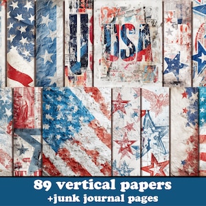 Papel texturizado de EE. UU., fondo con bandera en relieve de cuero blanco, diseño patriótico vintage, hoja imprimible del Día de la Independencia del 4 de julio.