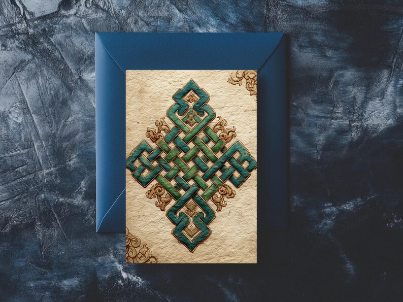Celtic Knot Vintage Paper, Aged Parchment Irish Background, Antique ...