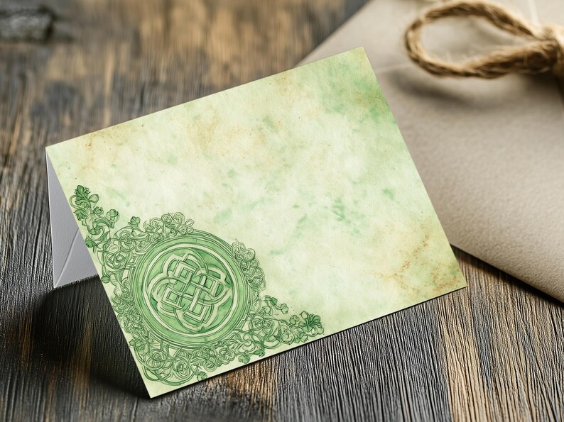 Celtic Knot Vintage Paper, Aged Parchment Irish Background, Antique ...