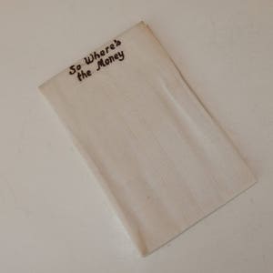 Novelty 1950s Mens Handkerchief New  So Where's the Money VFG