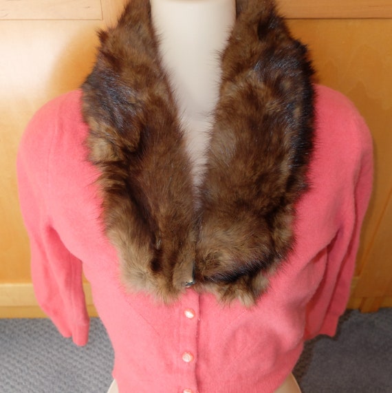 Sable Fur Collar Vintage 50s or 60s VFG - image 5