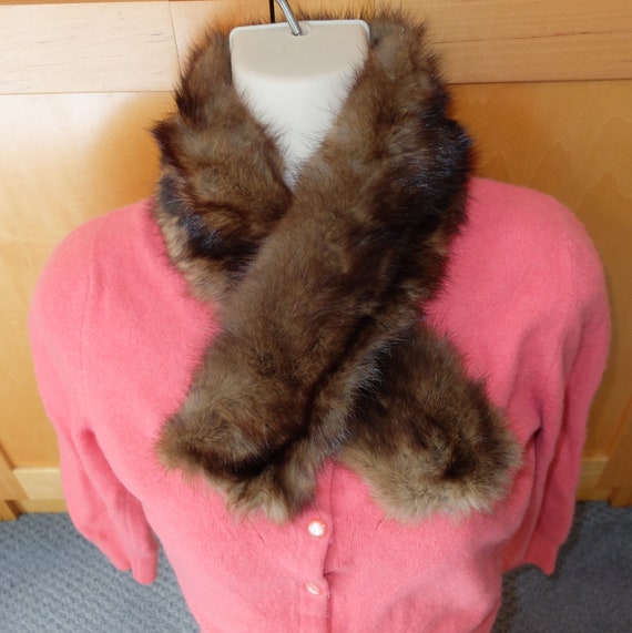 Sable Fur Collar Vintage 50s or 60s VFG - image 4