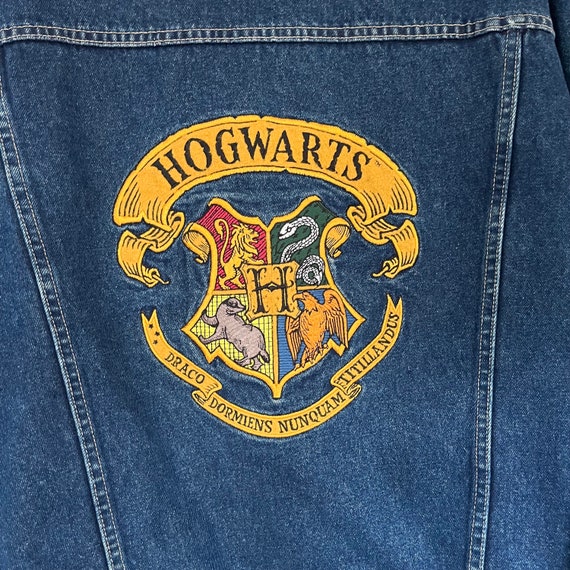 Harry Potter Hogwarts Denim Jacket Adult Size S Warne… Gem