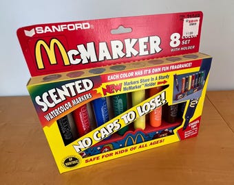 McDonald's McMarkers Scented Set of 8 by Sanford New in Box 1990s