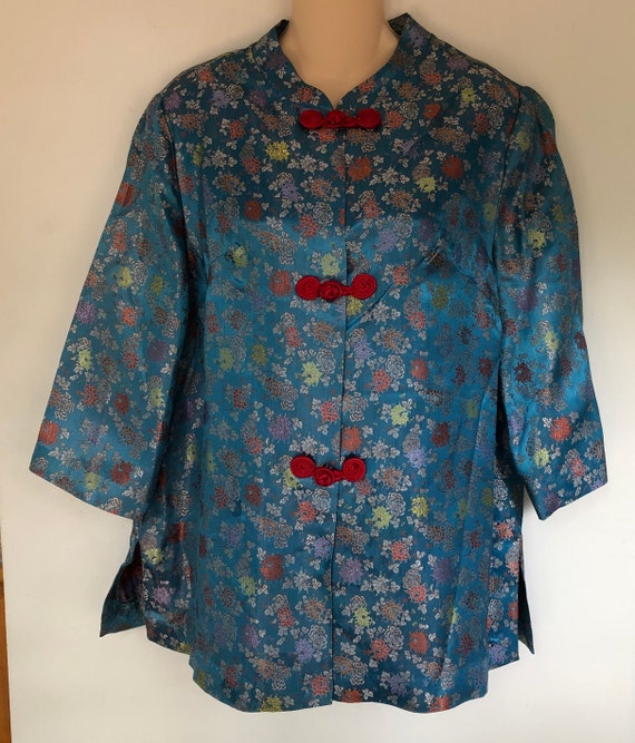 Lounging Jacket Evelyn Pearson Turquoise Japan Fr… - image 6