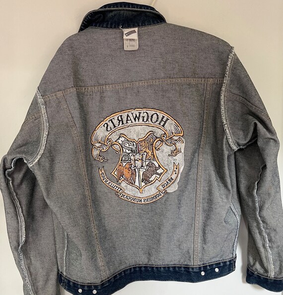Harry Potter Hogwarts Denim Jacket Adult Size S Warne… Gem