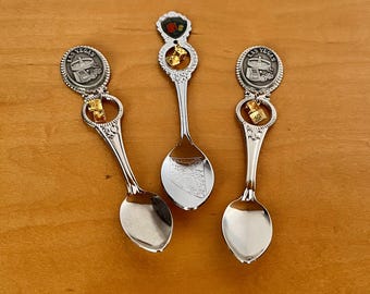 Las Vegas Souvenir Spoons Lot of 3 With Dice in Handle