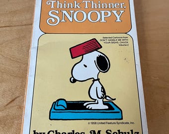 Think Thinner Snoopy Paperback Book Charles M Schultz