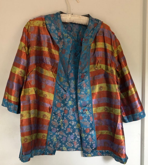 Lounging Jacket Evelyn Pearson Turquoise Japan Fr… - image 3