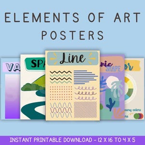 Elements of Art Classroom Decor Digital Download Wall Art Poster