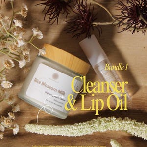Daily Glow Set: Natural Skincare Gift Set for Daily Glow · Lip Oil and Face Cleanser Duo · Afghan Beauty Secret · Gift for Her
