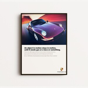 Vintage Werbeplakat, Vintage Werbung, Porsche Plakat, Porsche Plakat, Patent Plakat, Vintage-Plakat, Supersportwagen Wandbild