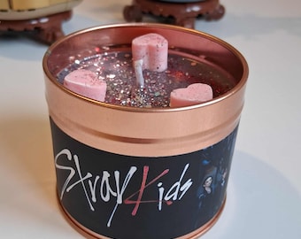 Stray Kids Candle Vegan Soy Wax Sweet Scented Bang Chan Lee Know Changbin Hyunjin Han Felix Seungmin IN