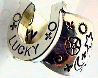 RXVrings Lucky Horseshoe Custom Ring lucky Silver R072