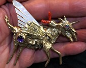 Pegasus Unicorn Flying Magic Horse Necklace Pendant and Brooch Pin by RXVrings BR019