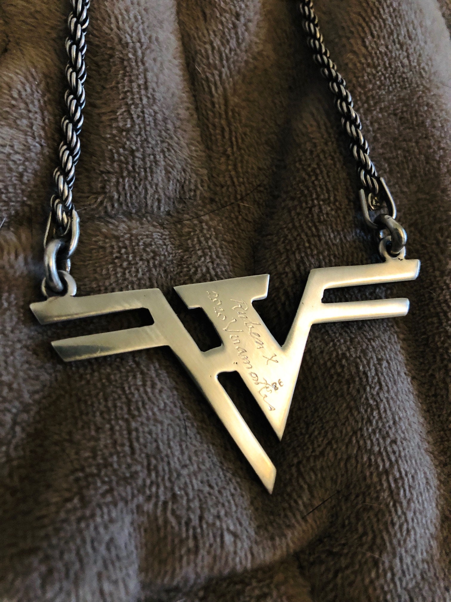 Solid Sterling Silver Van Halen inspired Pendant With 24 Inch Etsy