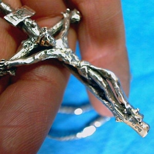 Crucifix Passion Christ Custom Sterling Silver No Chain By RXVrings N055