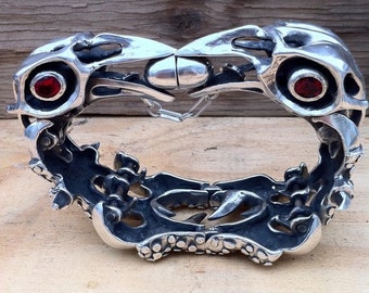 Raven Skulls Bracelet Cycle of life battle for the egg by RXVrings.com  Ruben X. Viramontes see the VIDEO on my website B011