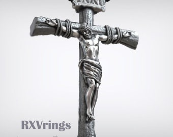 Crucifix argenté Jésus attaché à la croix vous êtes également attaché à Jésus d'une certaine manière