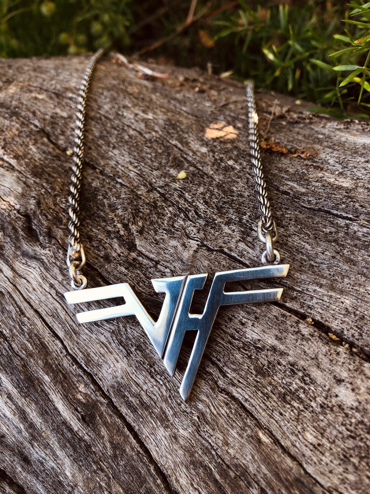 Solid Sterling Silver Van Halen inspired Pendant With 24 Inch Etsy