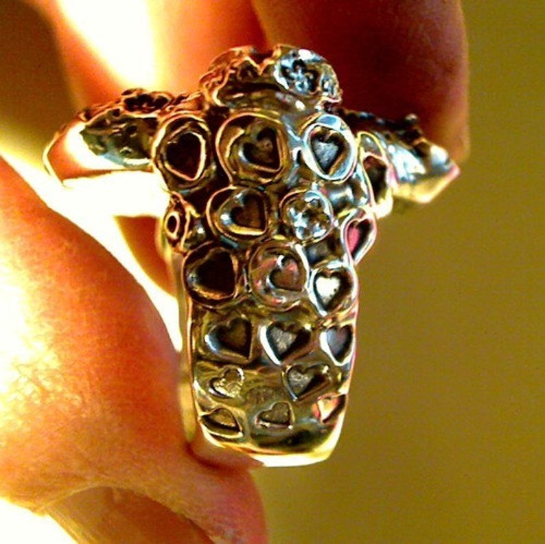day of the dead Wedding ring sugar skull in pother of pearl image 4