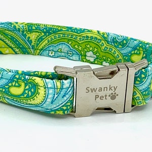 South Beach Paisley Summer Dog Collar by Swanky Pet