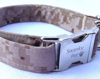 Desert Digital Camo Dog Collar by Swanky Pet