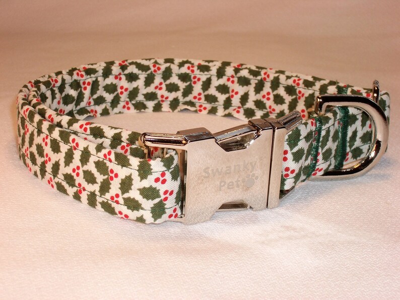 Stylish Holly Christmas Dog Collar by Swankypet Etsy