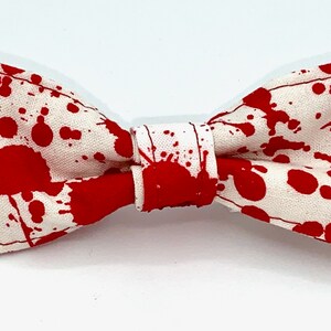 Dexter White - blood spatter pattern dog bow tie