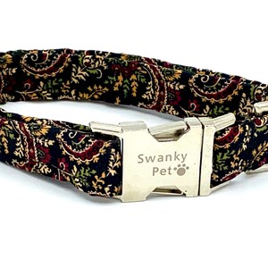 Kensington - Stylish Paisley Dog Collar by Swanky Pet