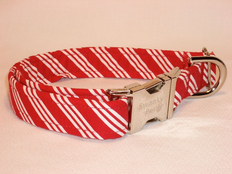 Candy Cane Striped Christmas Dog Collar Etsy