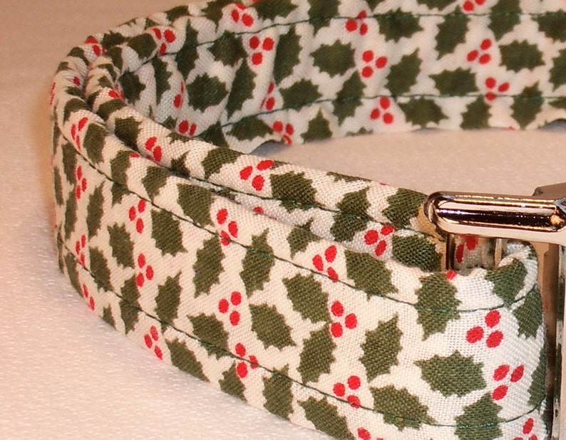 Stylish Holly Christmas Dog Collar by Swankypet Etsy