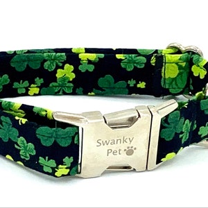 St Patrick's Day - Swanky Shamrock Irish Dog Collar by Swanky Pet