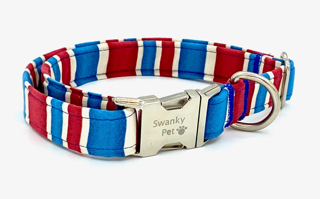 London Stripes Dog Collar by Swanky Pet - Etsy