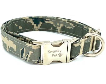 ABU Tiger Stripe Camo Dog Collar by Swanky Pet