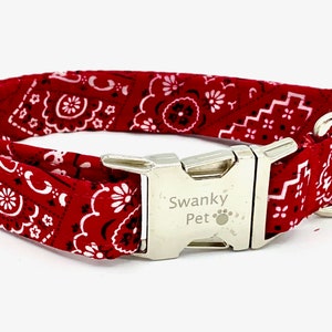Home on the Range - Red Bandana Dog Collar by Swanky Pet