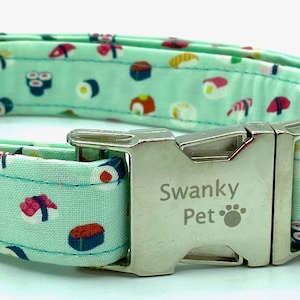 Wasabi - Sushi Print Dog Collar by Swanky Pet