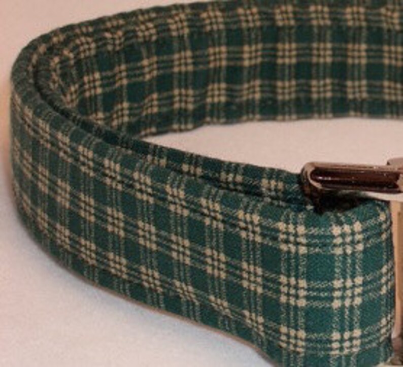 Stylish Green Plaid Dog Collar by Swanky Pet Etsy