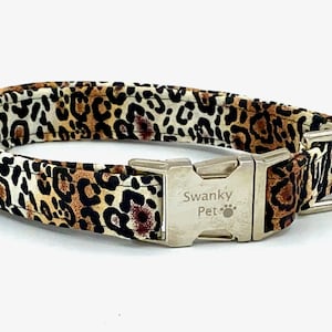 Stylish Cheetah Print Collar by Swanky Pet