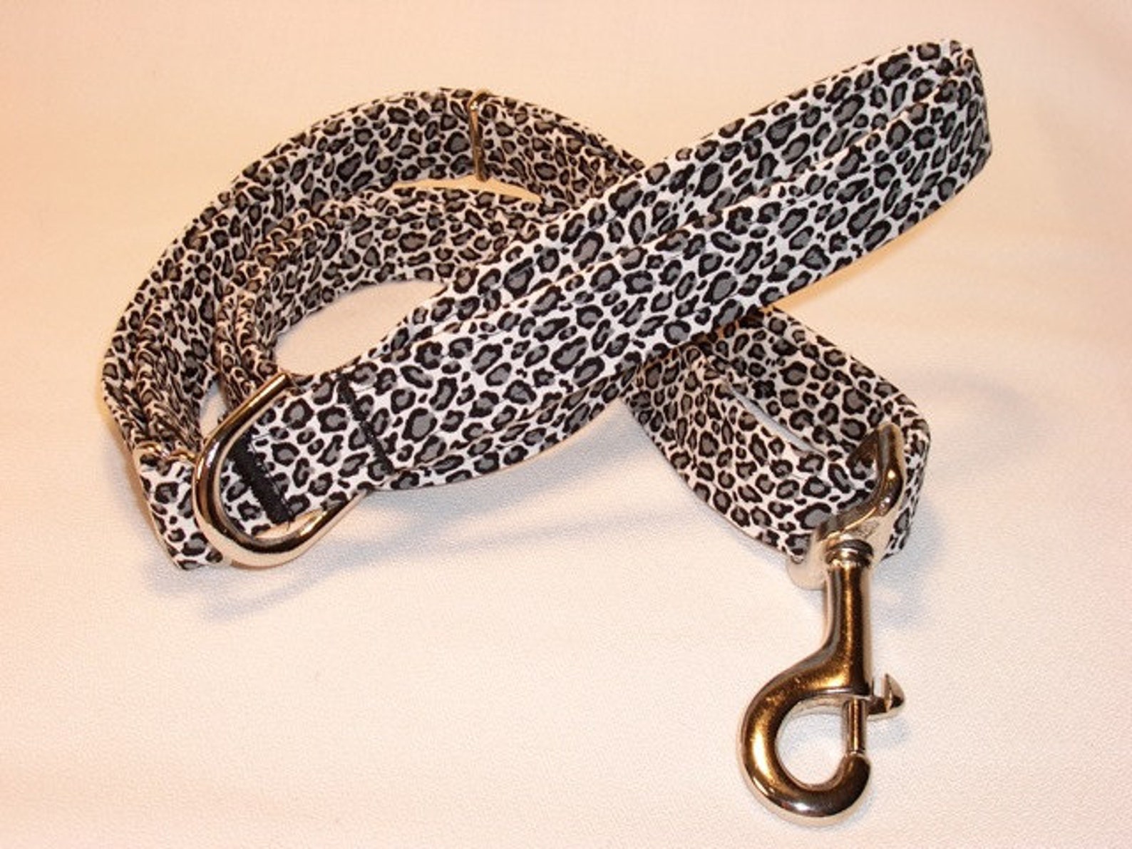 Snow Leopard Print Dog Collar From Swanky Pet Etsy