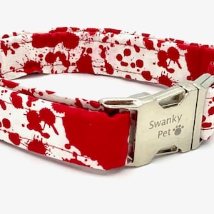 Dexter - White - Stylish Halloween Dog Collar