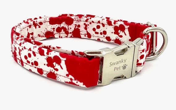 Dexter - White - Stylish Horror Theme Dog Collar