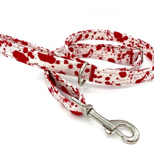 Dexter White - blood spatter dog leash