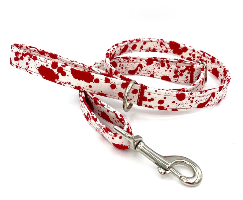 Dexter White - blood spatter dog leash
