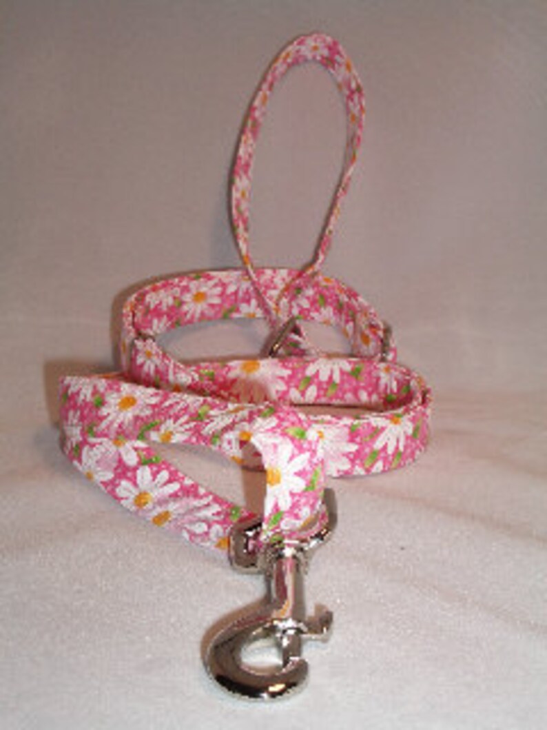 Pink Daisy Print Dog Collar by Swanky Pet Etsy