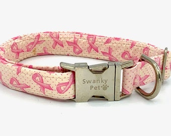 Roze lint hondenhalsband van Swanky Pet