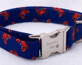 Fun Summer Crab Print Dog Collar from Swanky Pet!